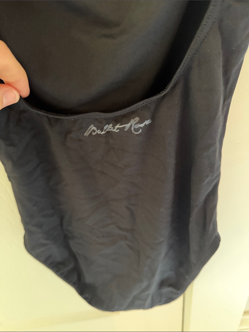 Ballet Rosa “Bella” Black Boatneck Scoop Neck Leotard - Picture 5 of 9